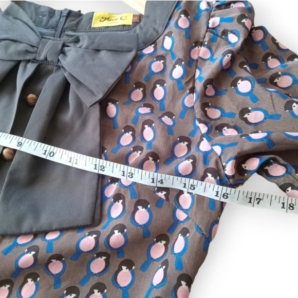 Max C boutique vintage style dress light fabric lined small - Picture 7 of 8